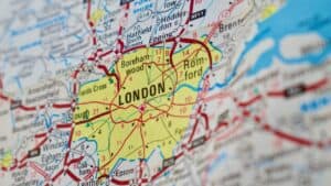 Detailed map of London highlighting key areas and roads for property management.