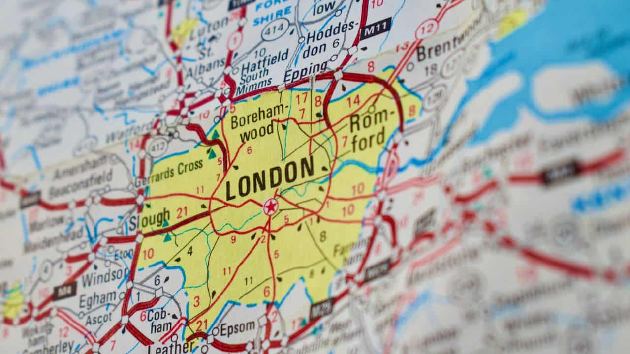 Detailed map of London highlighting key areas and roads for property management.